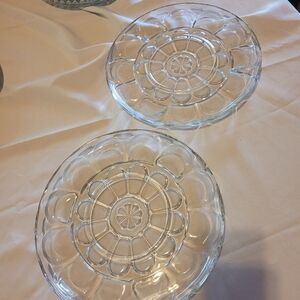 Clear Glass 11.5" Serving/relish Tray 2 For One Price